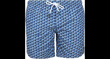 Suitable Zwembroek Print Donkerblauw (navy) - Maat M - Heren zwemshort - Sneldrogend