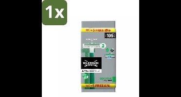 1 x Wilkinson - Wegwerpscheermesjes - Extra Essential 2 Sensitive - Zacht - 15 mesjes - Wegwerpscheermesje - Scheermesje - Scheerresultaat - Huidgevoelig - Scheren
