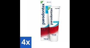 4 x Parodontax – Tandpasta – Zonder Fluoride – 75 ml - Tandpasta Zonder Fluoride - Gezond Tandvlees - Tandplak Verwijderen - Natuurlijke Mondhygiëne - Bloedend Tandvlees