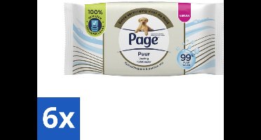 Page – Vochtig Toiletpapier – Puur – 38 doekjes - Voordeelverpakking - 6 stuks