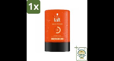 1 x Taft - Maxx Power 8 - Styling Gel - Langdurige fixatie - 300 ml- Styling Gel Voor Mannen - Langdurige Fixatie - Hold Level 8/15 - Haar Fixatie - Stijl Voor Korte Kapsels