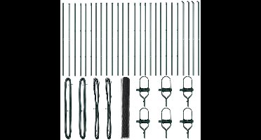 vidaXL - Hekpaal. - Grijs