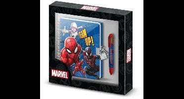 Spiraalnotitieblok met Pen Spider-Man Blauw 24 x 23 x 2,5 cm A5