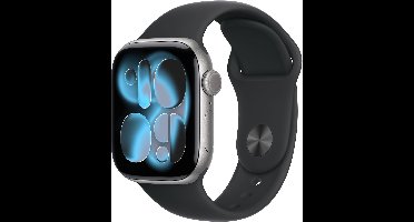 Apple Watch 11 - Wifi - 42mm - Space Grey Aluminium Case with Black Sport Band - M/L
