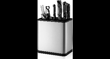 Velox Goods VL‑535 Messenrek – Keukenrek Zonder Boren – Ophangbaar Keuken Organizer voor Messen & Bestek – Zwart Wandrek met Zelfklevend Systeem – Keukengerei Houder