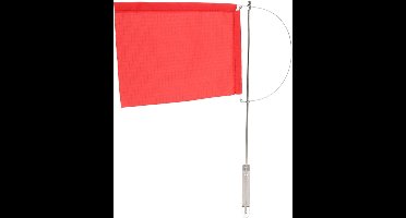 Wind Indicator Flag Rood - RVS Marine Mast Vlag voor Zeilboot Yacht (185 * 135mm (7972SM))