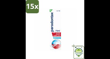 15 x Parodontax – Tandpasta – Active Repair Fresh Mint – 75 ml - Grootverpakking - Tandvlees Herstellen - Tandplak Verwijderen - Bloedend Tandvlees - Gezwollen Tandvlees - Ontstoken Tandvlees