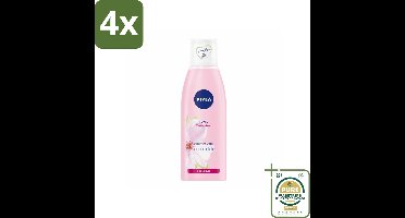 NIVEA - Gezichtstonic - Essentials Verzachtende Tonic - Voor droge & gevoelige huid - Met Amandelolie & Hydramine - 200 ml - Voordeelverpakking - 4 stuks - Droge huid - Gevoelige huid