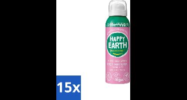 Happy Earth – Deodorant Spray – 100% Natuurlijk Lavender Ylang – 100 ml - Bulkverpakking - 15 stuks