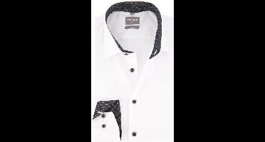 overhemd Olymp wijde fit effen wit strijkvrij katoen