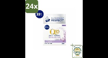NIVEA – Dagcrème – Q10 Power Sensitive SPF 15 – 50 ml - Voordeelverpakking - 24 stuks - Rimpelverlichting - SPF 15