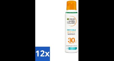 Garnier - Ambre Solaire - Mist Spray - Invisible Protect - Aloë Vera - SPF 30 - 150 ml - Voordeelverpakking - 12 stuks
