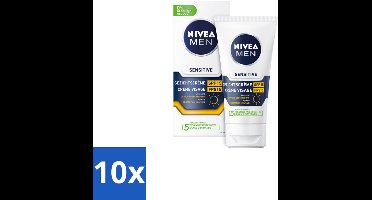 NIVEA MEN - Sensitive - Gezichtscrème met SPF 15 - 75 ml - Bulkverpakking - 10 stuks