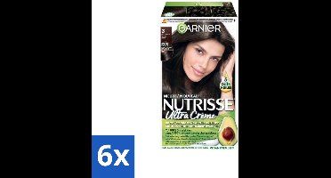 Garnier - Nutrisse Ultra Crème 3 - Haarkleuring - Donkerbruin - Intens Voedend - Permanente Kleur - Voordeelverpakking - 6 stuks