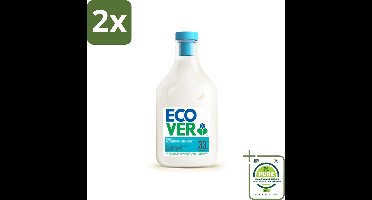 Ecover - Wasverzachter - Roos & Bergamot - 1 liter - Voordeelverpakking - 2 stuks - Wasverzachter - Roos