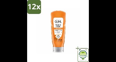 Guhl - Crème Conditioner - Vochtbalans - 200 ml - Voordeelverpakking - 12 stuks - Intensieve hydratatie - Droge haren