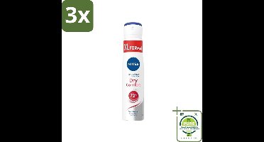 3 x Nivea - Deospray - Dry Comfort - Actieve Bescherming Van De Huid - 250 ml - Grootverpakking - NIVEA Deodorant - Anti-transpirant - 48 Uur Bescherming - Droogheid - Verzorging
