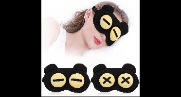 Oogmasker Slaap - Slaapmasker Vrouwen & Mannen - Extra Zacht - Zwart