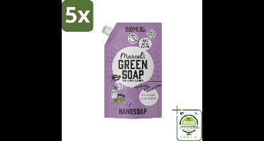 5 x Marcel’s Green Soap – Handzeep Navulling – Lavendel & Rozemarijn – 500 ml - Grootverpakking - Handzeep - Natuurlijke Handzeep - Plantaardige Handzeep - Lavendel Handzeep - Rozemarijn Handzeep