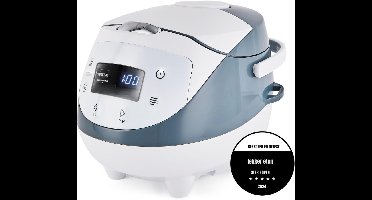 RVV® Rijstkoker klein - Rijstkoker - Rijstkokers - Wit/Blauw - 30cm x 23cm x 21cm