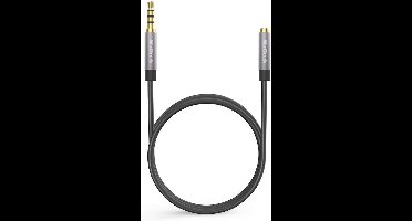 3.5mm Audio Aux Verlengkabel 2m - TRRS 4-polig Mannelijk naar Vrouwelijk, Geschikt voor Smartphones, Tablets, En Stereo Apparaten