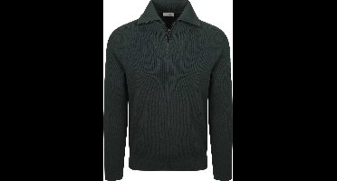 Suitable Half Zip Trui Tias Cooldry Knit Mosgroen - Maat XL - Heren - Schipperstrui - Schipperstrui met rits - Volwassen mannen
