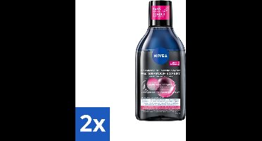 NIVEA – Micellair Reinigingswater – Waterproof Expert – 400 ml - Voordeelverpakking - 2 stuks