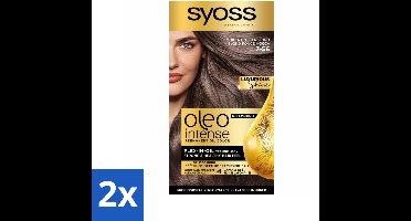 SYOSS - Oleo Intense 7-56 Mokka Donkerblond - Haarverf - Zonder Ammoniak - Grijsdekking - Langdurige Kleur - Voordeelverpakking - 2 stuks