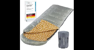 Skandika Dundee Dekenslaapzak, flanel, katoen, luxe kwaliteit, koppelbaar, dubbele slaapzak, 3 seizoenen, tot -20 °C, 220 x 80 cm / 220 x 160 cm | outdoor camping slaapzak