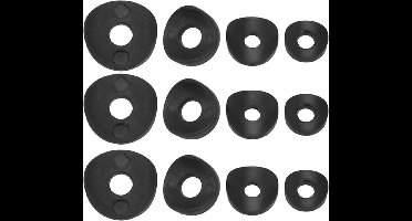 Set van 100 kunststof bushings en spacers voor meubelvoeten - M6 M8 - Zwart - Ronde pijp - Gebogen wasmachines - Spacer mouwen