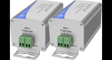 Renkforce RF-2982884 Netwerkuitbreiding 2-draads Reikwijdte (max.): 400 m 2 stuk(s) 100 MBit/s Zonder PoE-functie