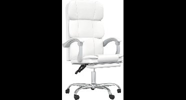 vidaXL - Kantoorstoel - verstelbaar - kuntsleer - wit