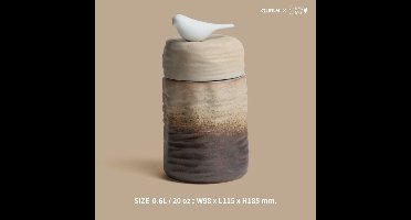 Qualy x LAMUN LAMAI  - Blauw Fles 0.6L “Deskscape Bottle” W98 x L115 x H185 mm 600 gr