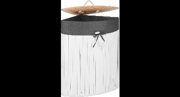 Springos Wasmand | Hoekmand | 60 Liter | Wit