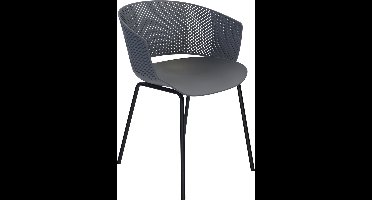 Lille tuinstoel polypropyleen grijs