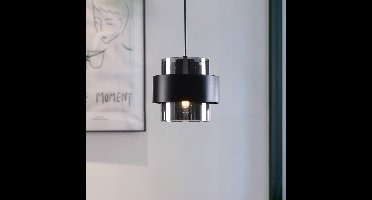 LumenXL LumenXL - Design hanglamp Filia - Zwart - Smoke glas - 1-lichts - E27