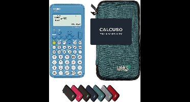 Casio fx-82NL incl. WYNGS Beschermhoes Turkoois - Wetenschappelijke Rekenmachine - Basis Pakket