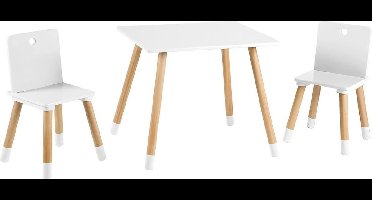 ApexArte® Kinderbureau met Bureaustoel - Kindertafel voor Jongen en Meisje - Tekentafel met Stoeltjes - Verstelbaar - Hout