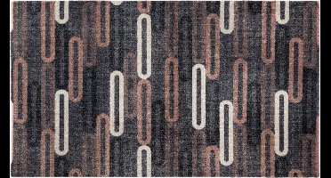 MD Entree - Design mat - Universal - Chains Taupe - Vloerkleed - Antislip - Machine wasbaar - 67 x 120 cm
