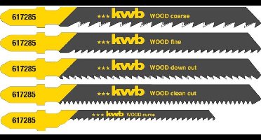 kwb 617285 Decoupeerzaagblad-set voor hout 5 stuk(s)
