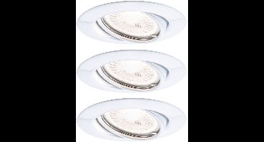 LED-inbouwlamp 3-Step-Dim Base Basisset zwenkbaar rond 90mm 20° GU10 3x5W 3x350lm 230V dimbaar 3000K Wit