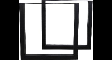 HSM Collection-Tafelpoot Model U S/2-70x10x69 (10x5)-Zwart-Metaal