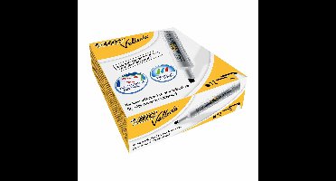BIC Velleda 1791 markeerstift 12 stuk(s) Zwart Beitelvormige punt