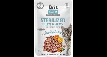 Brit Care Kattenfilets in Gelei Gesteriliseerd 24x85g - Gezond Konijn