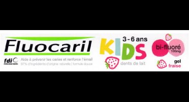 Fluocaril Kids - Bi-Fluoride - Tandpasta - Met Aardbeiensmaak - 3 tot 6 jaar - 50 ml