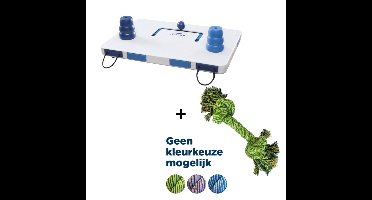 Interactief Hondenspel met Denkuitdaging & Robuust Flostouw | Wit, Blauw, Groen
