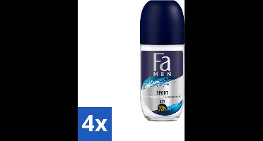 Fa Men - Sport - Deodorant Roller - Citrus Green - 50 ml - Voordeelverpakking - 4 stuks