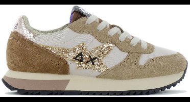 SUN68 Stargirl Glitter Logo - Dames Sneakers Schoenen Beige Z44210-16 - Maat EU 37