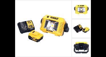 DeWalt DCL 077 P1 Oplaadbare LED-werklamp 12 V 18 V 2000 lm IP54 + 1x oplaadbare batterij 5,0 Ah + lader