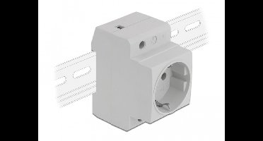 Delock Power Socket with a Side Grounding Contact for DIN Rail 5 pieces